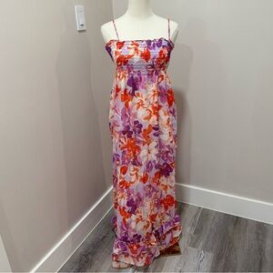 Aeropostale Floral Maxi Dress - Red, Purple, White
